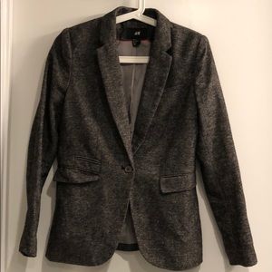 H&M Women’s Grey Tweed Blazer Size 8